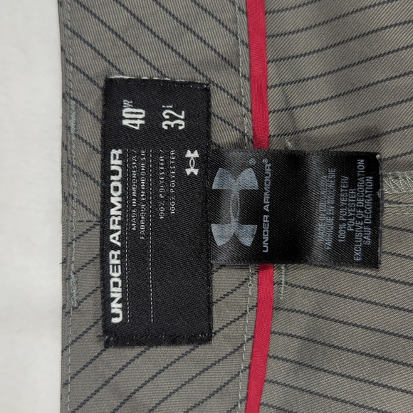 Under Armour Men's Lightweight Golf Pants Gray Pinstripe Size 40 - Picture 7 of 7